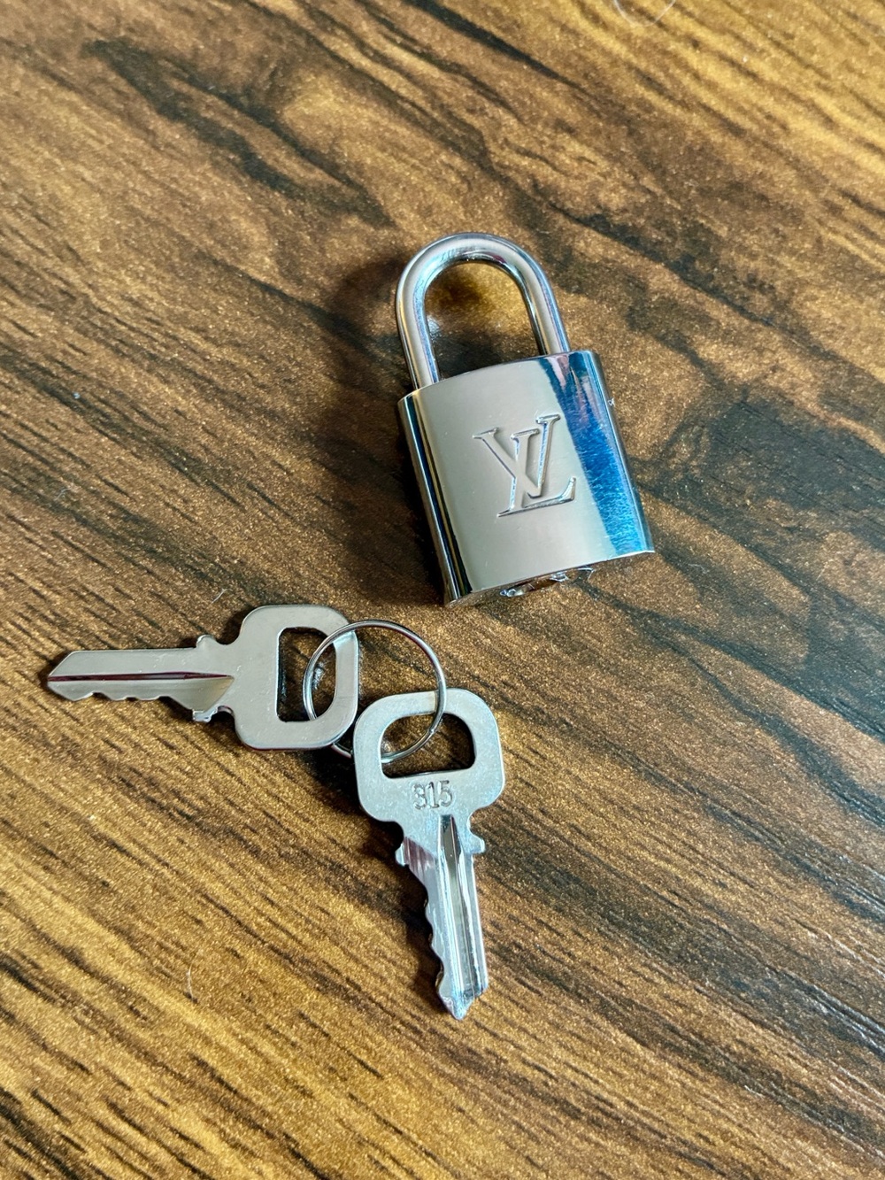 Silver Louis Vuitton #315 Lock and Keys